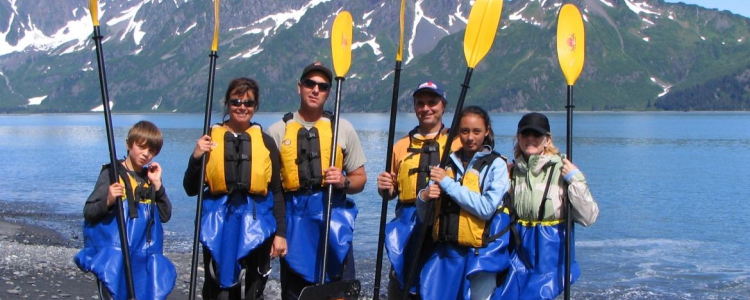 Paddlers in Resurrection Bay Paddlers in Resurrection Bay
